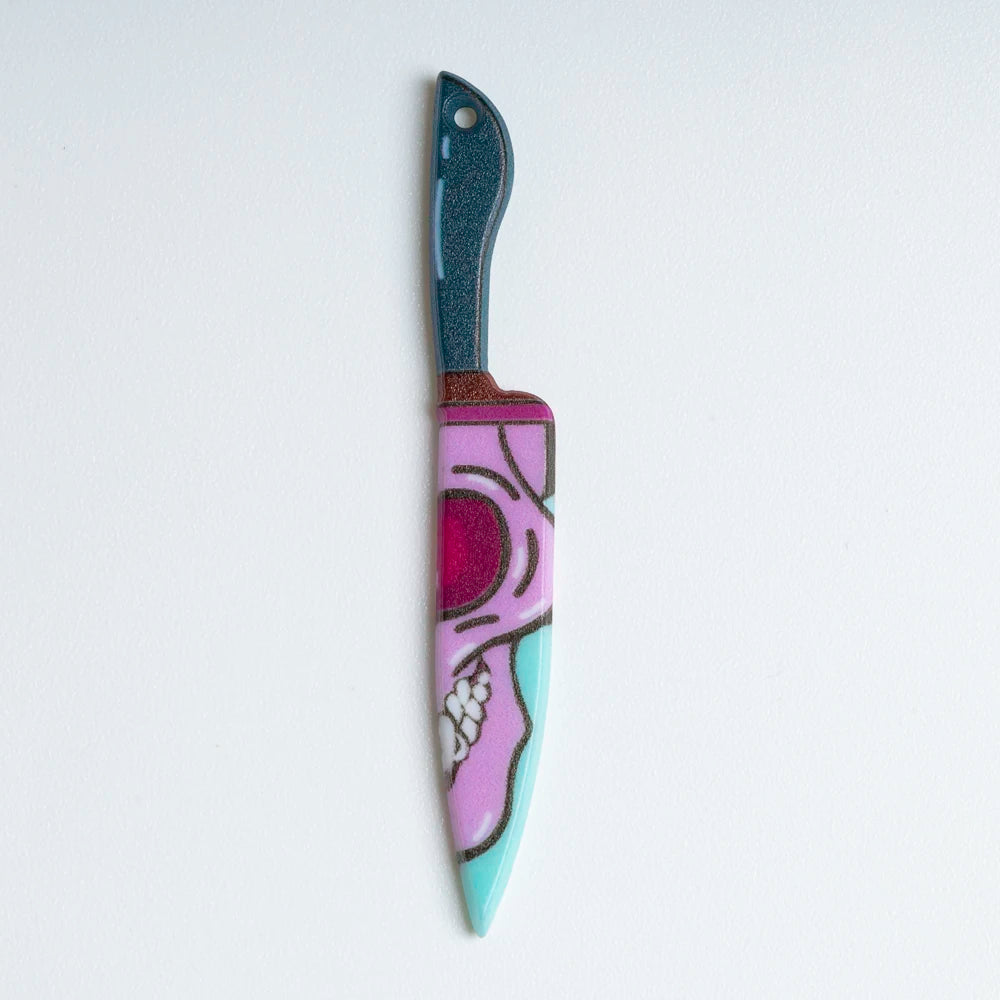 10Pcs Halloween Pendant Imitation Bloody Knife Charms Dagger Scissors Axe Saw Pendants For DIY Earring Keychain Jewelry Making