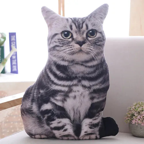 1pc 50cm Simulation Plush Cat Pillows Soft Stuffed Animals Cushion Sofa Decor Cartoon Plush Toys for Children Kids Gift