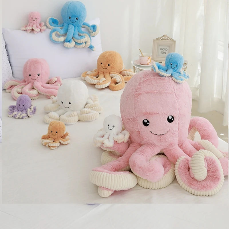 Hot Sale 40-80cm Lovely Simulation Octopus Plush Stuffed Toys Soft Kawaii Octopus Animal Home Accessories Doll Children Gifts