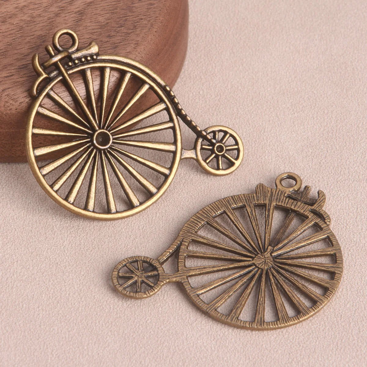 5pcs Retro Bicycle Shape 48x50mm Antique Bronze Metal Charms Pendant For Jewelry Making DIY Crafts Findings