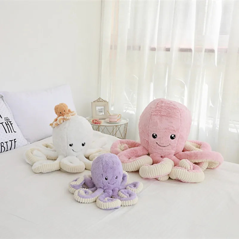 Hot Sale 40-80cm Lovely Simulation Octopus Plush Stuffed Toys Soft Kawaii Octopus Animal Home Accessories Doll Children Gifts