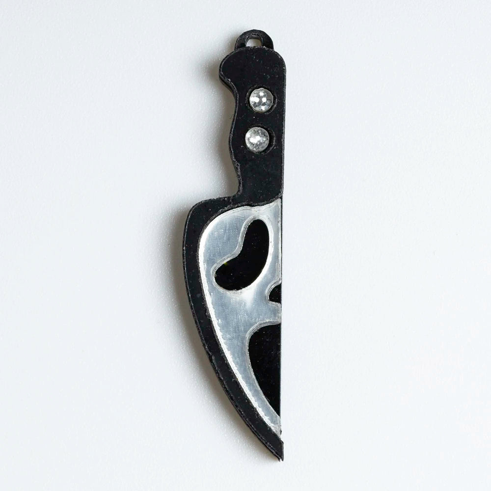 10Pcs Halloween Pendant Imitation Bloody Knife Charms Dagger Scissors Axe Saw Pendants For DIY Earring Keychain Jewelry Making