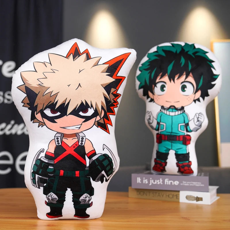 45cm Anime My Hero Academia Plush Toys All Might Cartoon Pillow Midoriya Izuku Bakugou Katsuki Todoroki Shoto Dolls Kids Gifts