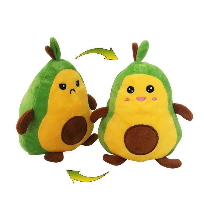 Reversible Avocado Stuffed Plush Toy Doll Fruit Cushion Pillow Soft Plush Dolls Child Baby Girl Birthday Christmas Couple Gifts