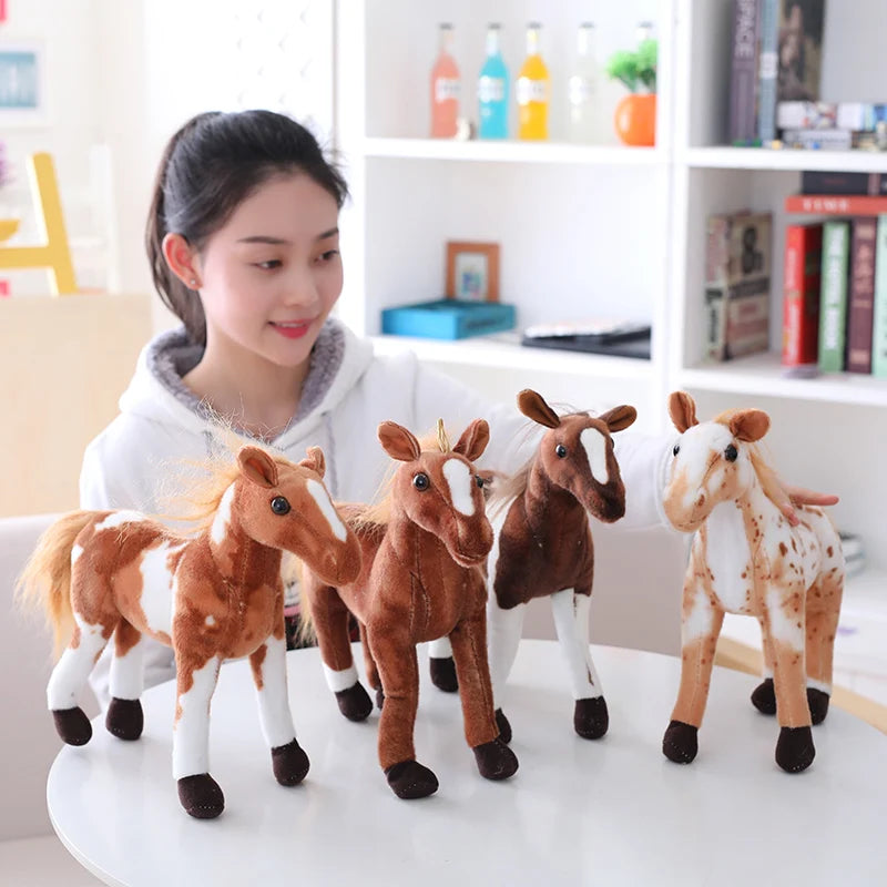 Cute Creative Cartoon Simulation Horse Plush Toy Doll Home Decoration Ornaments Children Kawaii Toy Girlfriend Birthday Gift