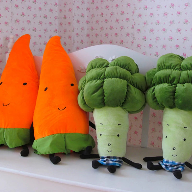 Cute Cartoon Vegetables Plush Toy Creative Carrot Broccoli Plush Pillow Stuffed Soft Toys For Children Kids Birthday Xmas Gift