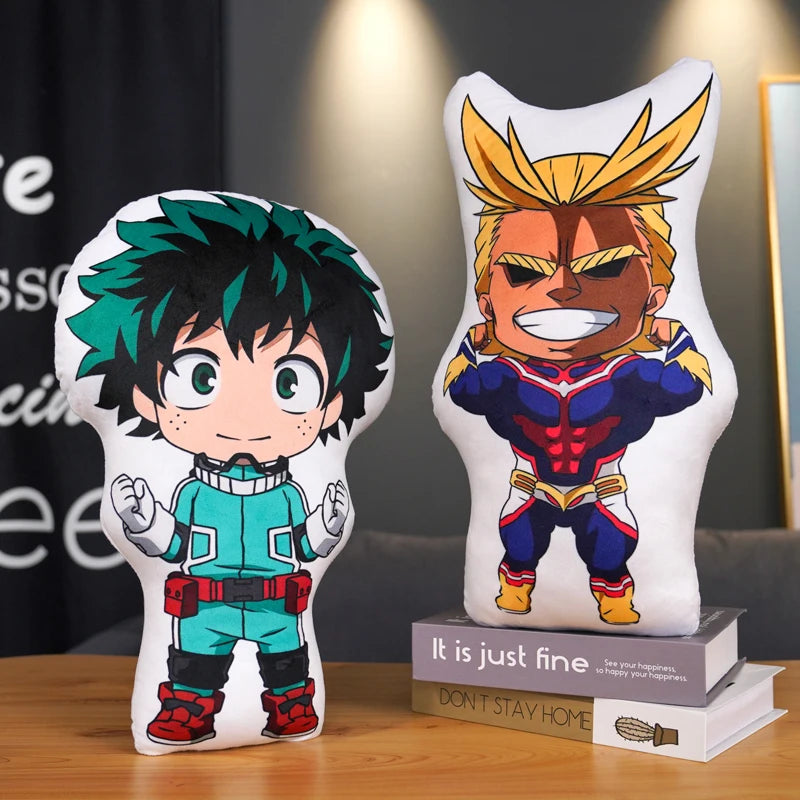 45cm Anime My Hero Academia Plush Toys All Might Cartoon Pillow Midoriya Izuku Bakugou Katsuki Todoroki Shoto Dolls Kids Gifts