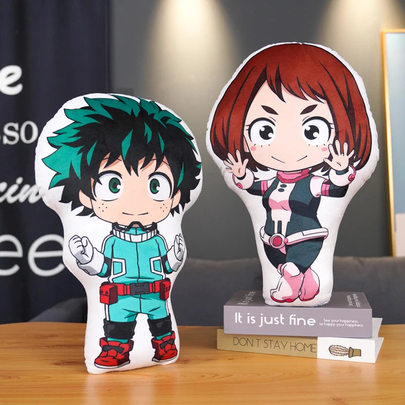 45cm Anime My Hero Academia Plush Toys All Might Cartoon Pillow Midoriya Izuku Bakugou Katsuki Todoroki Shoto Dolls Kids Gifts
