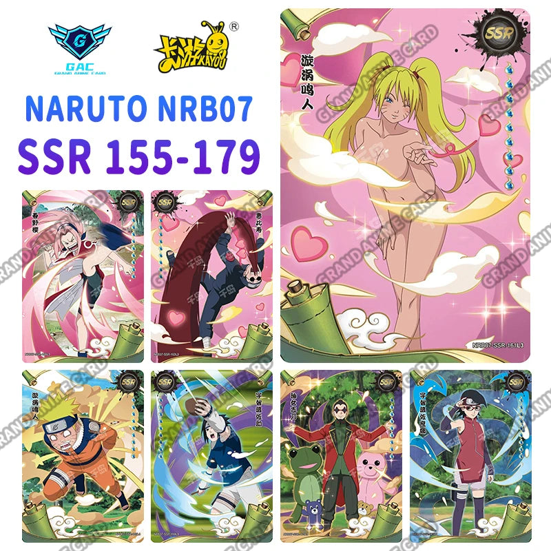 New Kayou Naruto T2W7 T4W6 Anime Uzumaki Naruto Rare Card Full Series SP MR PU UR PTR SSR SR R Complete Set Collection Card