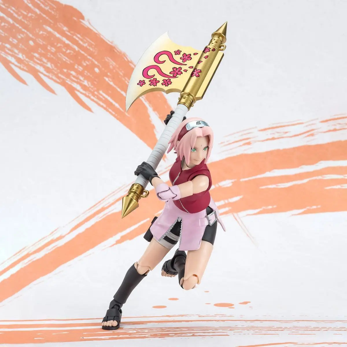 Original Bandai Anime Action Figure Naruto Shfiguarts Haruno Sakura Narutop99 Edition Finished Model Kit Toy Children Gift