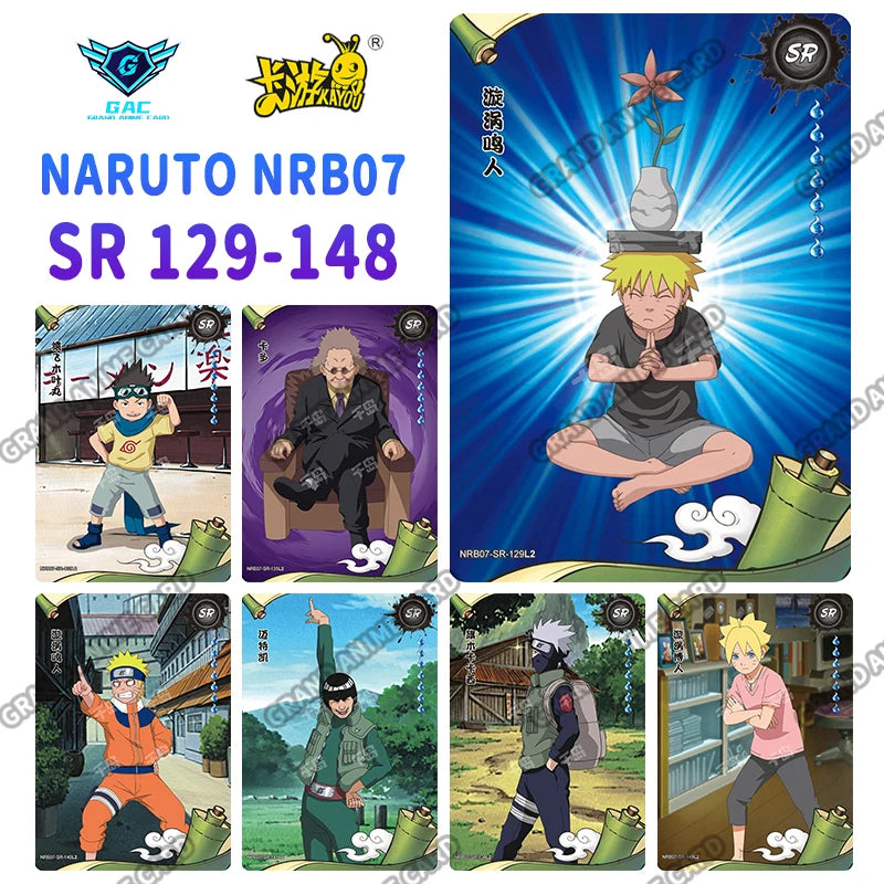 New Kayou Naruto T2W7 T4W6 Anime Uzumaki Naruto Rare Card Full Series SP MR PU UR PTR SSR SR R Complete Set Collection Card