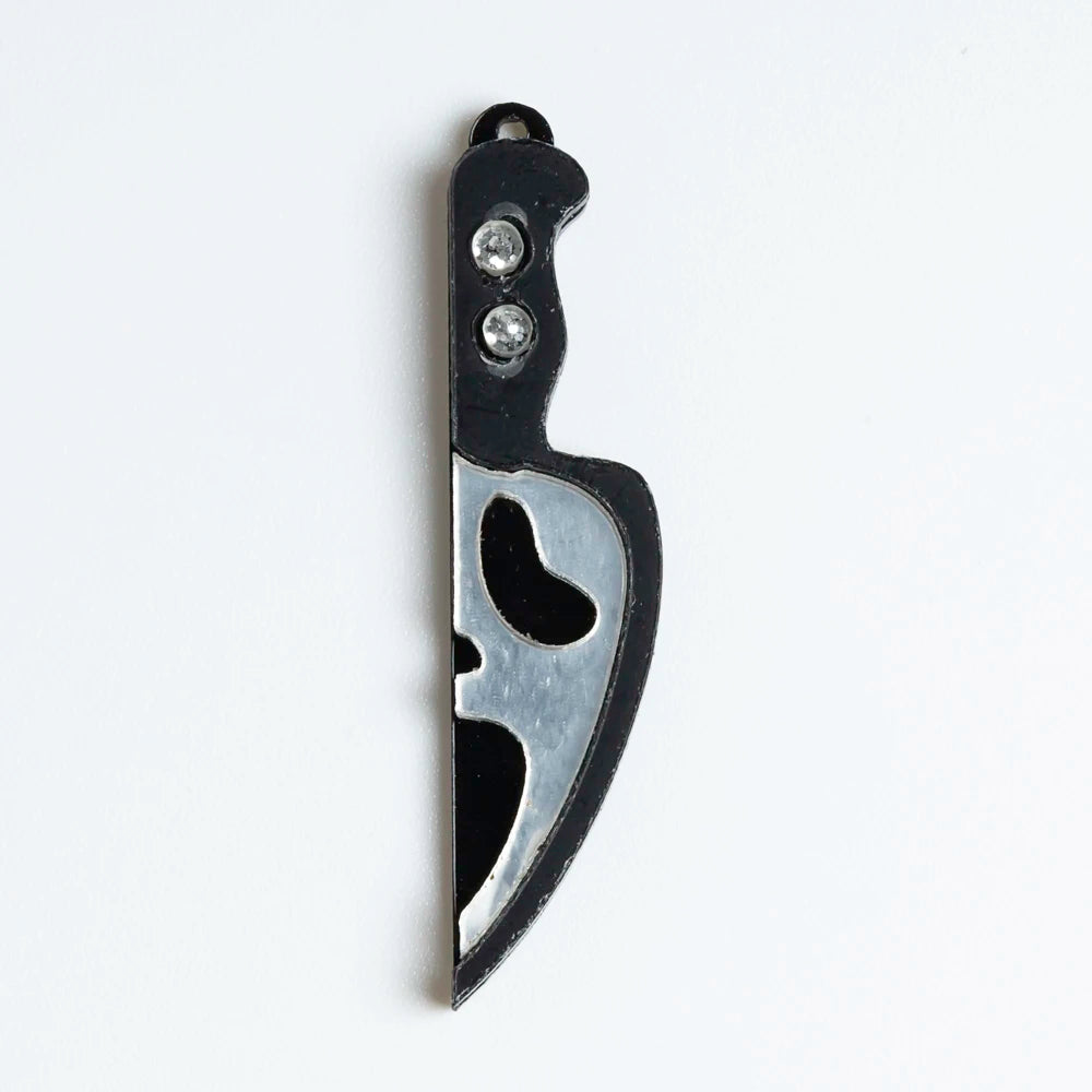 10Pcs Halloween Pendant Imitation Bloody Knife Charms Dagger Scissors Axe Saw Pendants For DIY Earring Keychain Jewelry Making