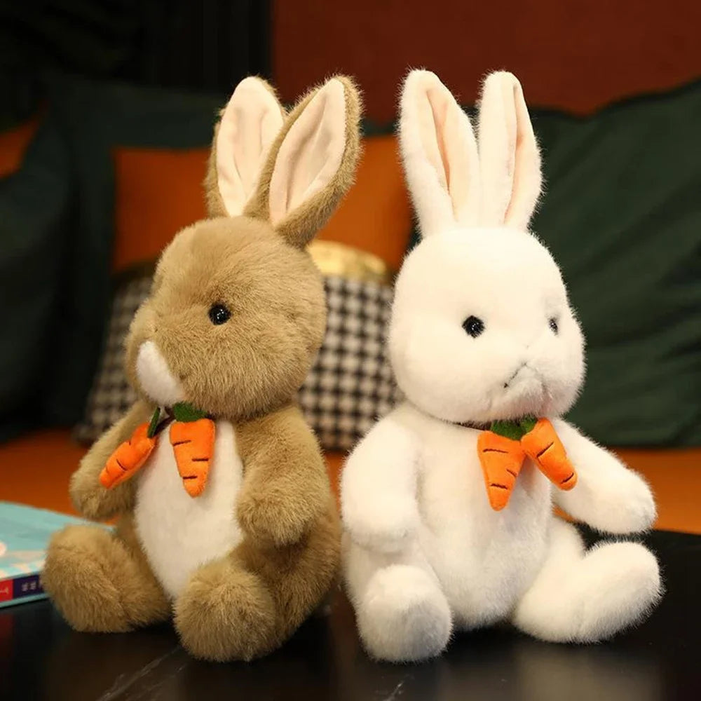 30-45cm Radish Rabbit Plush Toy Radish Accessory Small White Rabbit Cute Soothing Animal Doll Send Children Birthday Gift