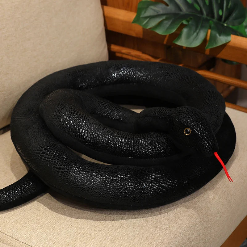 1pc 200cm/300cm Giant Snakes Plush Toy Simulation Long Golden Python Stuffed Snake Plushie Children Boys Gift Home Decoration