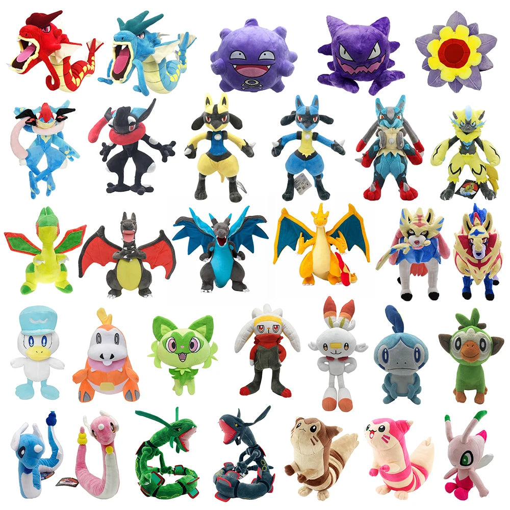New Variety Styles Pokemon Plush Pikachu Stuffed Toy Charizard Blastoise Lucario Soft Doll Kids Kid Children Christmas Gift