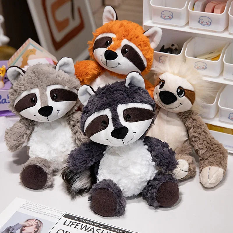 Stuffed Animals Kawaii Raccoon Plush Toy Lovely Fox Cute Soft Sloth Doll Pillow For Girls Children Kids Baby Birthday Gift