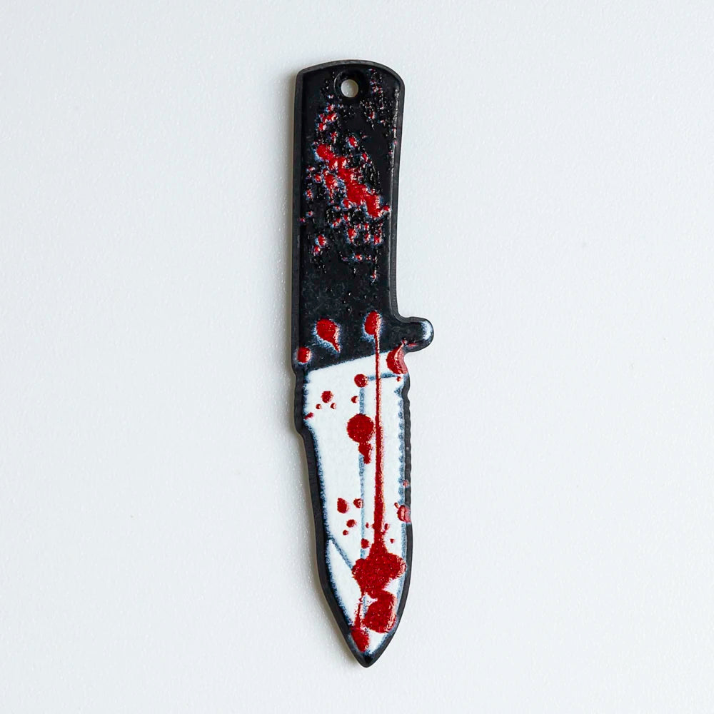 10Pcs Halloween Pendant Imitation Bloody Knife Charms Dagger Scissors Axe Saw Pendants For DIY Earring Keychain Jewelry Making