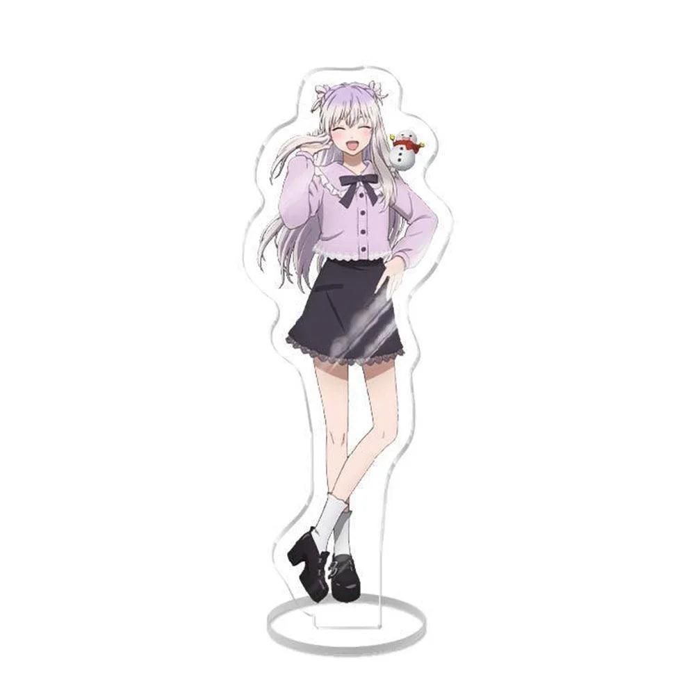 15CM Cartoon Anime Figure The Ice Guy and His Cool Female Colleague Acrylic Stand Model Plate Desktop Office Home Collection
