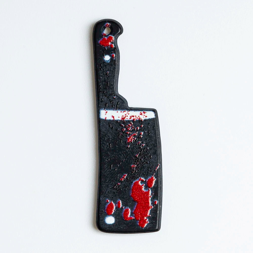 10Pcs Halloween Pendant Imitation Bloody Knife Charms Dagger Scissors Axe Saw Pendants For DIY Earring Keychain Jewelry Making