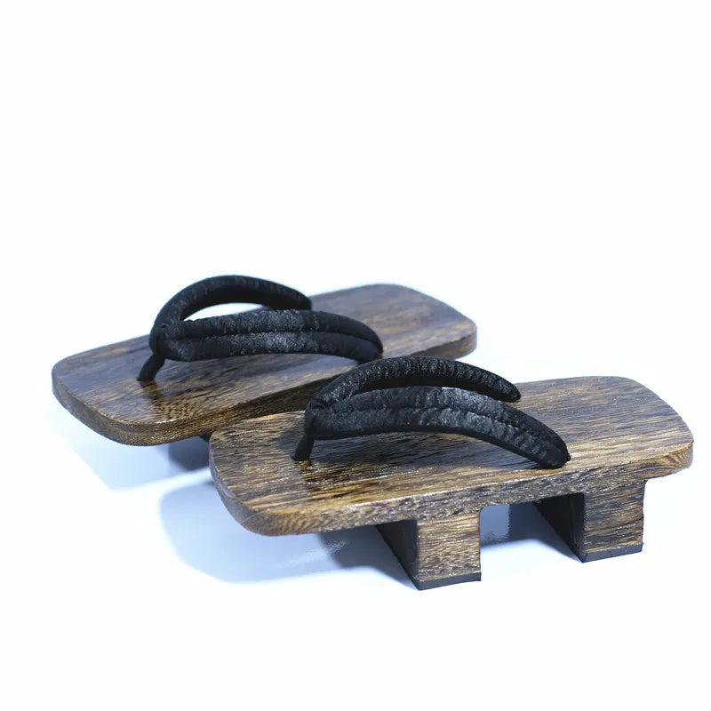Summer Man Slipper Japanese Geta Wooden Clogs Sandals Samurai Cosplay Shoes Women Man Flip Flops Thick Bottom Platform Sandals