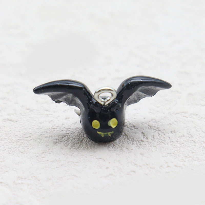 5Pcs 3D Halloween bat Charms Resin Pendant For Jewelry Making Diy Bracelet Necklace Earrings Handmade Accessories Supplies
