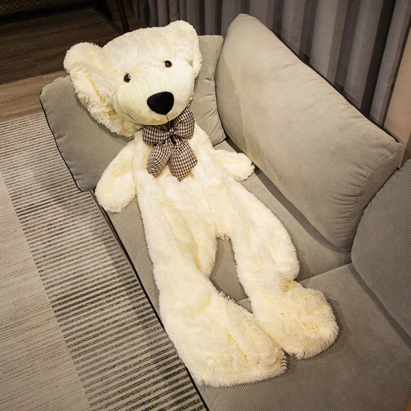 60-140cm Soft Unstuffed Empty Teddy Bear Skin Big Hugging Pillow Animal Cushion Children Birthday Gift Semi-finished Plush Toys