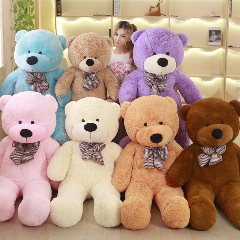 60-140cm Soft Unstuffed Empty Teddy Bear Skin Big Hugging Pillow Animal Cushion Children Birthday Gift Semi-finished Plush Toys