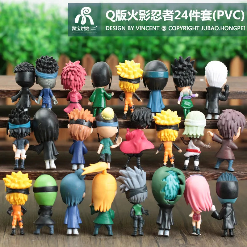 1pcs Random Style 24 styles 7CM New Anime NARUTO Akatsuki Kakashi Uchiha Itachi Q version kawaii figure PVC model toys doll gift