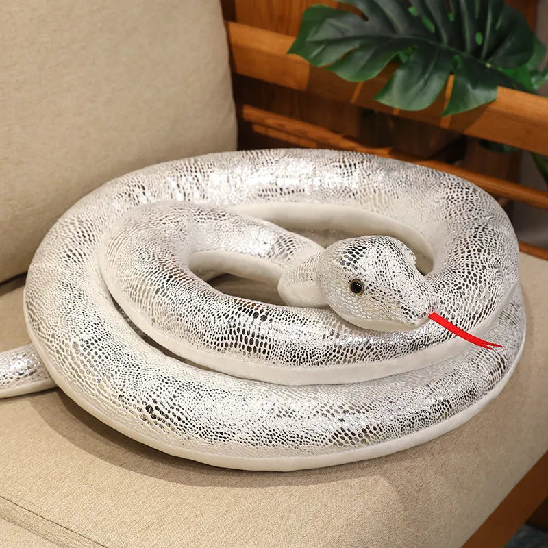 1pc 200cm/300cm Giant Snakes Plush Toy Simulation Long Golden Python Stuffed Snake Plushie Children Boys Gift Home Decoration