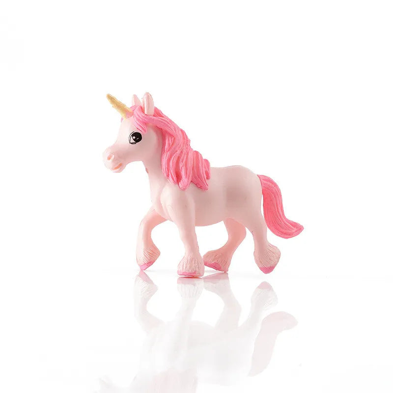 1pc Cartoon Cute Pegasus Dolls Unicorn Anime Action Figure Pony Succulents Assembly Ornaments Gifts Toys for Children
