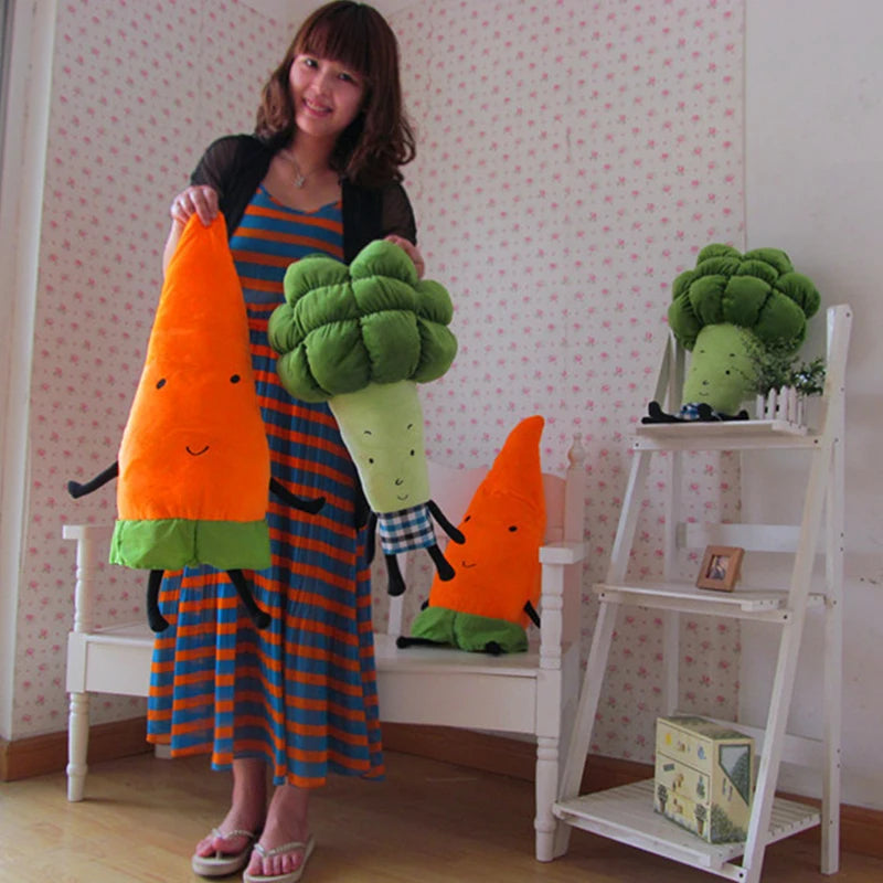 Cute Cartoon Vegetables Plush Toy Creative Carrot Broccoli Plush Pillow Stuffed Soft Toys For Children Kids Birthday Xmas Gift
