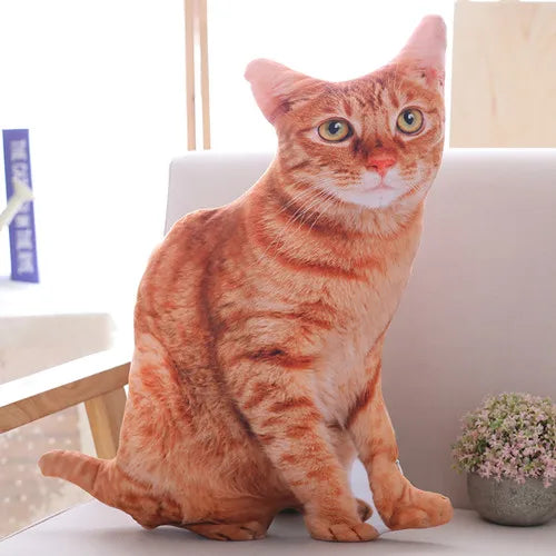 1pc 50cm Simulation Plush Cat Pillows Soft Stuffed Animals Cushion Sofa Decor Cartoon Plush Toys for Children Kids Gift