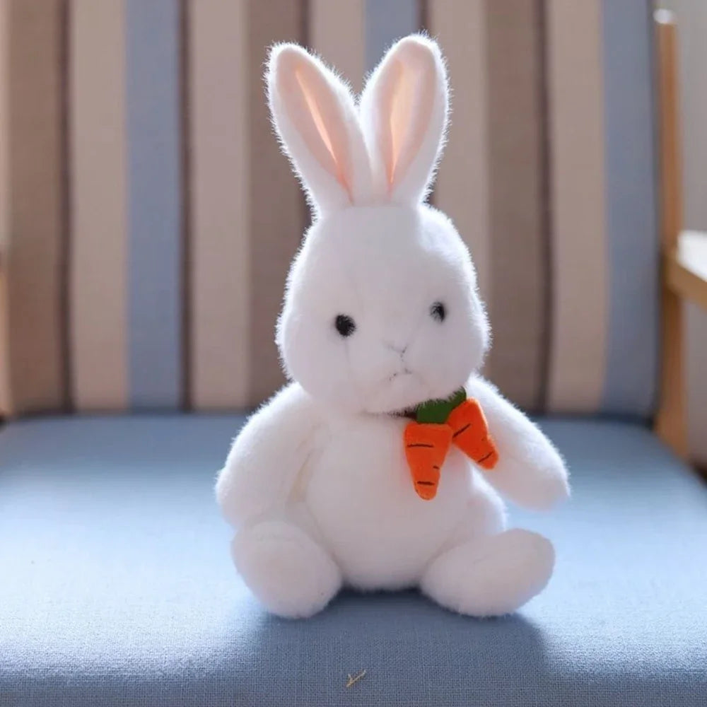30-45cm Radish Rabbit Plush Toy Radish Accessory Small White Rabbit Cute Soothing Animal Doll Send Children Birthday Gift