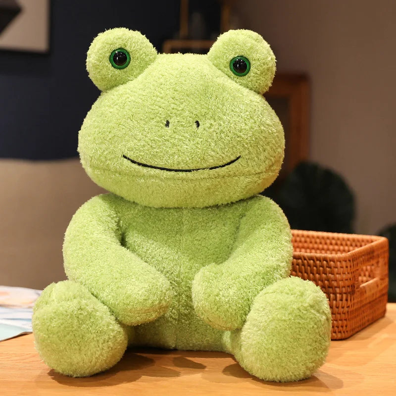 25cm Kawaii Dressing Frog Plush Toy Stuffed Animal Fluffy Frog Figure Doll Soft Pillow For Children Boys Girls Birthday Gifts