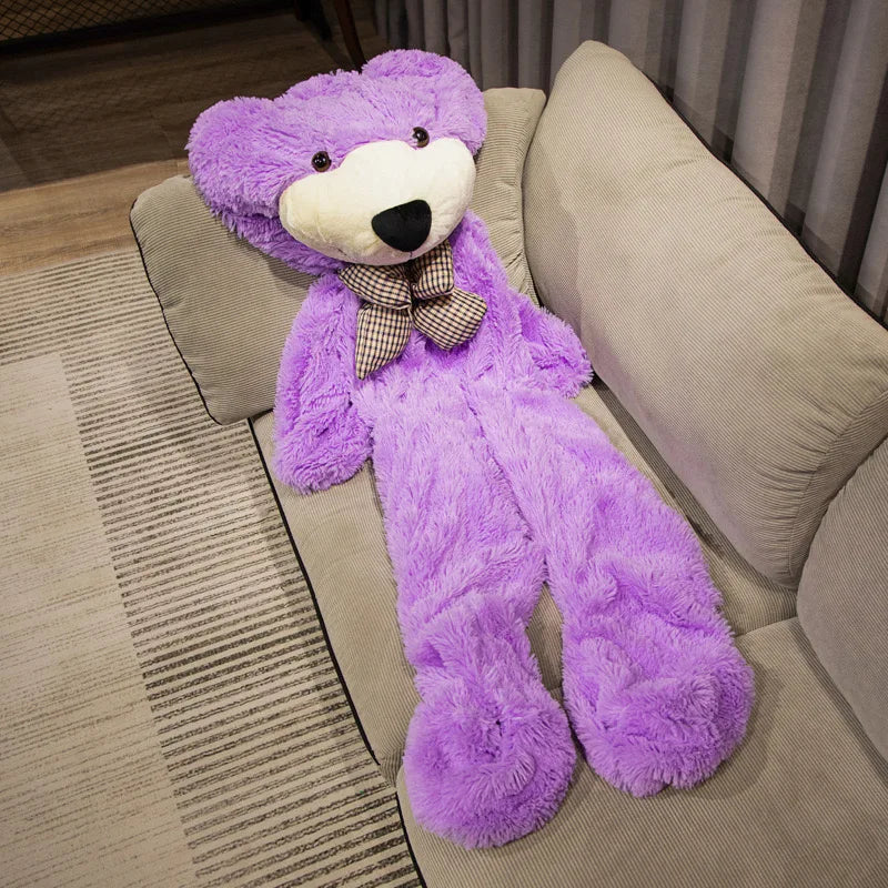60-140cm Soft Unstuffed Empty Teddy Bear Skin Big Hugging Pillow Animal Cushion Children Birthday Gift Semi-finished Plush Toys