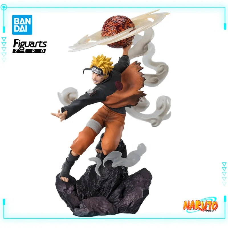Bandai Original Genuine Anime Naruto Shippuuden Uzumaki Naruto Chou Gekisen Extra Battle Figuarts ZERO 24cm Model Toy Figures