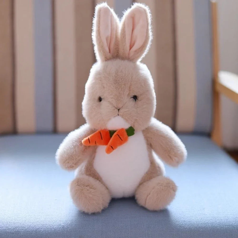 30-45cm Radish Rabbit Plush Toy Radish Accessory Small White Rabbit Cute Soothing Animal Doll Send Children Birthday Gift
