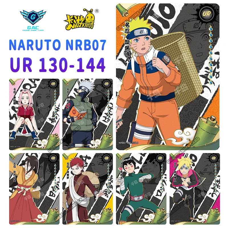 New Kayou Naruto T2W7 T4W6 Anime Uzumaki Naruto Rare Card Full Series SP MR PU UR PTR SSR SR R Complete Set Collection Card