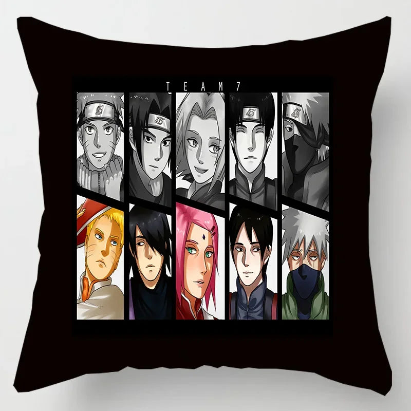 Anime Naruto Printed Pillow Case Red Cloud Uchiha Itachi Action Figures Square Pillow Covers Cushion Sofa Decor Cover Toys Gift