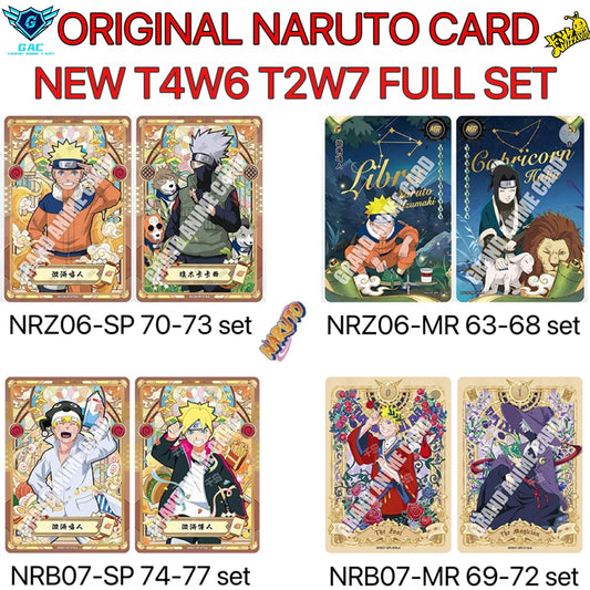 New Kayou Naruto T2W7 T4W6 Anime Uzumaki Naruto Rare Card Full Series SP MR PU UR PTR SSR SR R Complete Set Collection Card