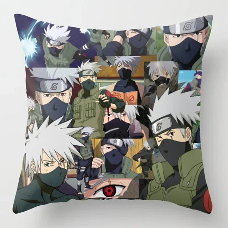 Anime Naruto Printed Pillow Case Red Cloud Uchiha Itachi Action Figures Square Pillow Covers Cushion Sofa Decor Cover Toys Gift