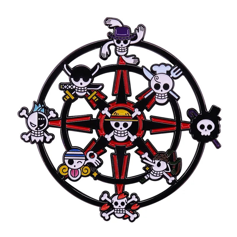 Anime One Piece Enamel Pin Pirate Ship Going Merry Brooches Lapel Pins for Backpack Briefcase Badges Fashion Jewelry Accessories