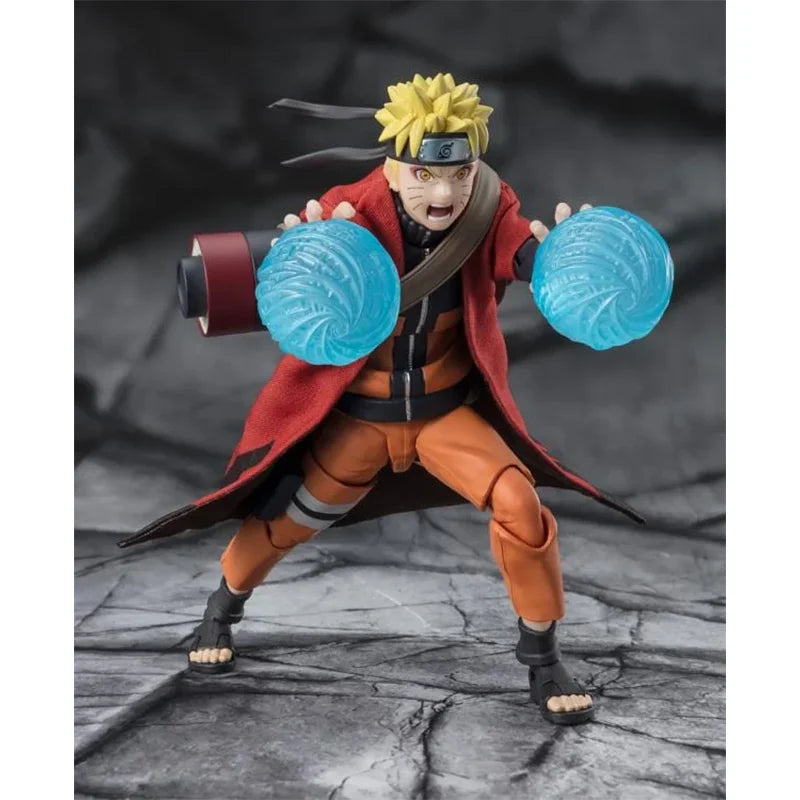100% In Stock Original Bandai Naruto S.H.Figuarts SHF Uzumaki Naruto Sage Mode Savior of Konoha Anime Action Figures Model Toys