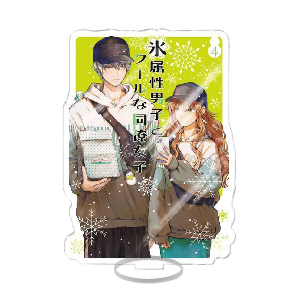15CM Cartoon Anime Figure The Ice Guy and His Cool Female Colleague  Acrylic Stand Model Plate Desktop Office Home Collection