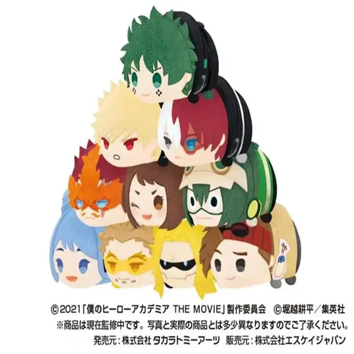 8.5cm Mochi Mascot My Hero Academia The Movie Two Heros Plush Pendant Wing Hero Hawks All Might Aizawa Shouta Endeavour Doll Toy