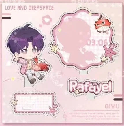 New Game Love and Deepspace Cute Anime Figure Xavier Zayne Rafayel ralayo Sylus Q Version Model Plate Desk Decor Fans Gift