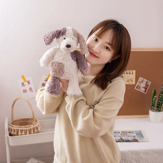 35CM Bunny Plush Toy Curly Tag Small Bear Puppy Kawaii Soft Full Animal Doll Festival Gift For Children Birthday Gift