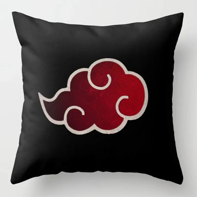 Anime Naruto Printed Pillow Case Red Cloud Uchiha Itachi Action Figures Square Pillow Covers Cushion Sofa Decor Cover Toys Gift
