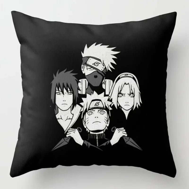 Anime Naruto Printed Pillow Case Red Cloud Uchiha Itachi Action Figures Square Pillow Covers Cushion Sofa Decor Cover Toys Gift
