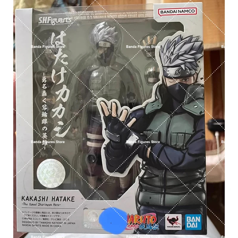Original Bandai S.H.Figuarts Shf Naruto Shippuden Obito Uchiha Sasuke Kakashi In Stock Anime Action Collection Figures Model Toy